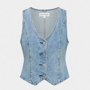 Aritzia | Denim Forum | Size L | The ’90s Mia Denim Vest in 7 Yrs Bleu Taboo